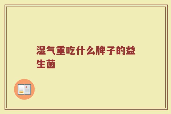 湿气重吃什么牌子的益生菌