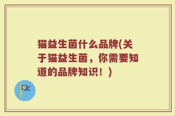 猫益生菌什么品牌(关于猫益生菌，你需要知道的品牌知识！)