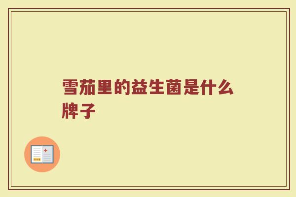 雪茄里的益生菌是什么牌子