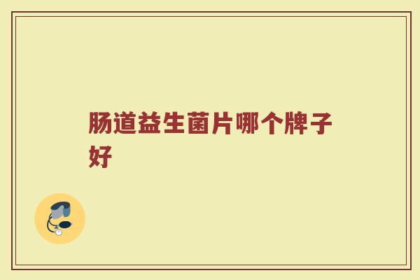 肠道益生菌片哪个牌子好