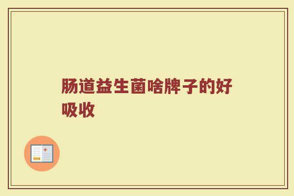 肠道益生菌啥牌子的好吸收