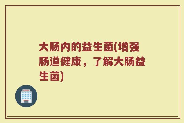 大肠内的益生菌(增强肠道健康，了解大肠益生菌)