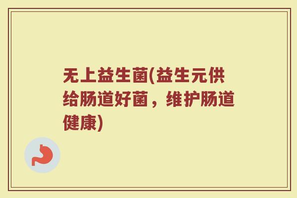 无上益生菌(益生元供给肠道好菌，维护肠道健康)