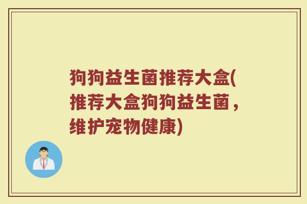 狗狗益生菌推荐大盒(推荐大盒狗狗益生菌，维护宠物健康)