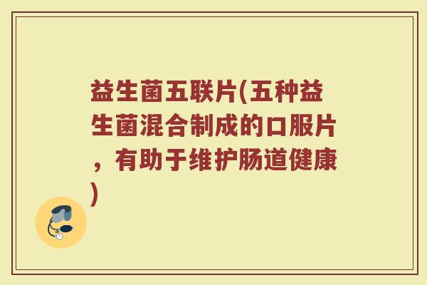益生菌五联片(五种益生菌混合制成的口服片，有助于维护肠道健康)