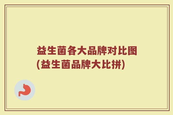 益生菌各大品牌对比图(益生菌品牌大比拼)