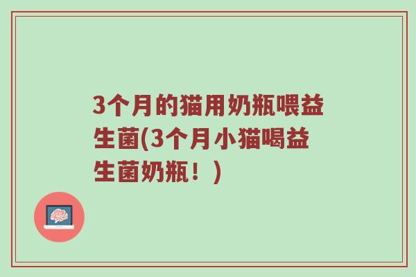 3个月的猫用奶瓶喂益生菌(3个月小猫喝益生菌奶瓶！)