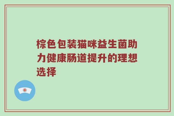 棕色包装猫咪益生菌助力健康肠道提升的理想选择