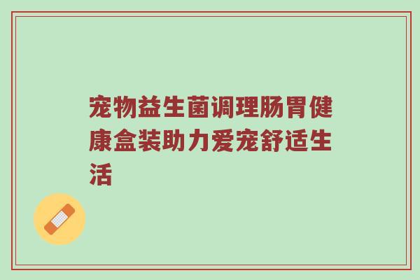 宠物益生菌调理肠胃健康盒装助力爱宠舒适生活