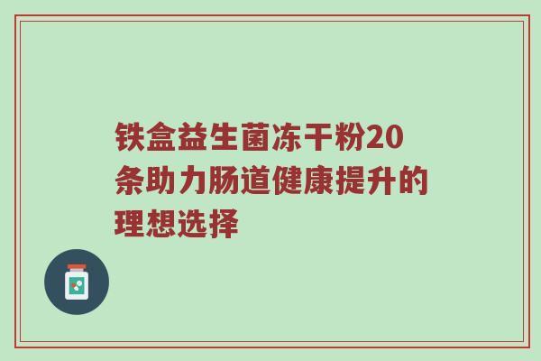 铁盒益生菌冻干粉20条助力肠道健康提升的理想选择