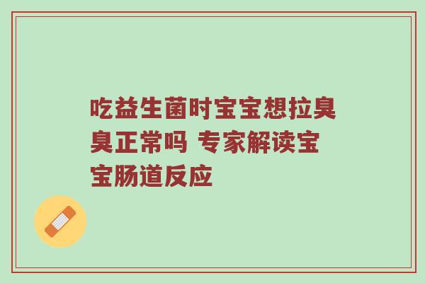 吃益生菌时宝宝想拉臭臭正常吗 专家解读宝宝肠道反应