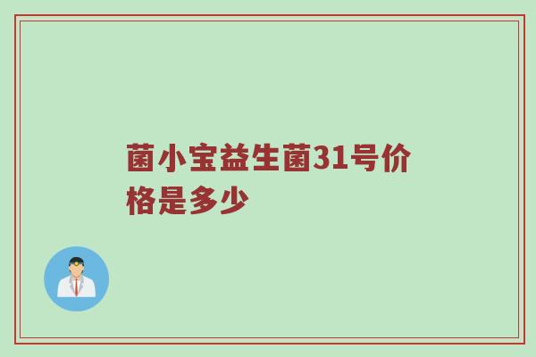 菌小宝益生菌31号价格是多少