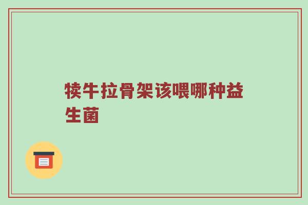 犊牛拉骨架该喂哪种益生菌